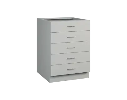 CS - 6Z52 spodní skříňka, 5-zásuvková, 870x600x600, šedá