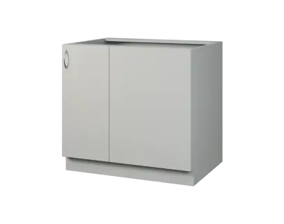 CSR - 9 spodní skříňka, rohová, 1-dveřová, pravá, 870x900x600, šedá