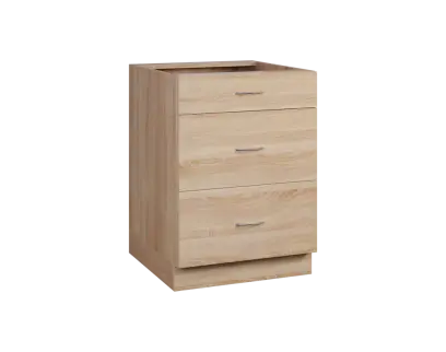 CS - 6Z33 spodní skříňka, 3-zásuvková, 870x600x600, dub bardolino