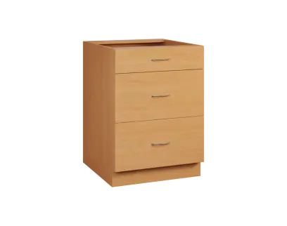 CS - 6Z33 spodní skříňka, 3-zásuvková, 870x600x600, buk royal