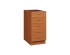 CS - 4Z52 spodní skříňka, 5-zásuvková, 870x400x600, olše jantar