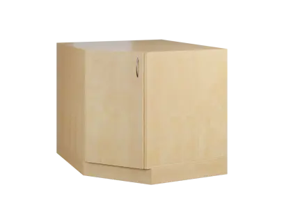 CSR - 20 spodní skříňka, rohová, 1-dveřová, levá, 870x900x900, bříza světlá