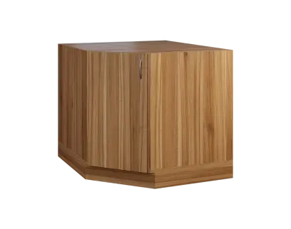 CSR - 20 spodní skříňka, rohová, 1-dveřová, levá, 870x900x900, ořech světlý