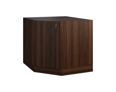 CSR - 20 spodní skříňka, rohová, 1-dveřová, levá, 870x900x900, ořech královský