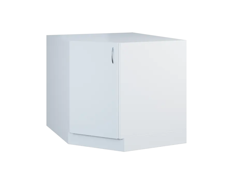 CSR - 20 spodní skříňka, rohová, 1-dveřová, levá, 870x900x900, bílá