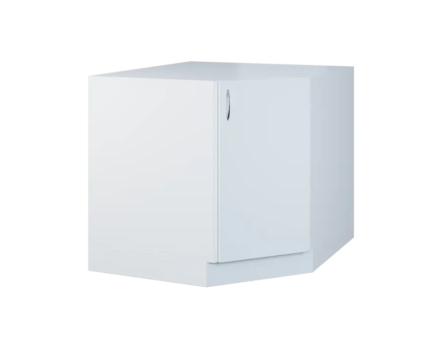 CSR - 20 spodní skříňka, rohová, 1-dveřová, pravá, 870x900x900, bílá