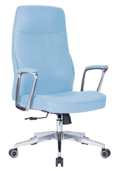 MEDI LUX, kancelářské křeslo, silikonová kůže MEDI SL světle modrá