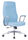 MEDI LUX, kancelářské křeslo, silikonová kůže MEDI SL světle modrá