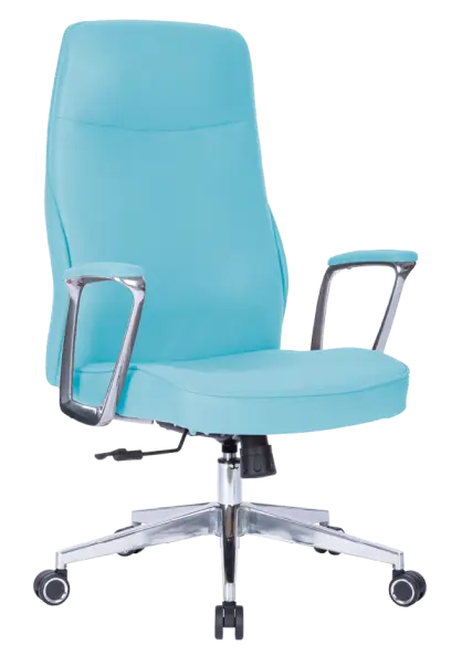 MEDI LUX, kancelářské křeslo, silikonová kůže MEDI SL tyrkysová