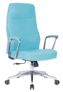MEDI LUX, kancelářské křeslo, silikonová kůže MEDI SL tyrkysová