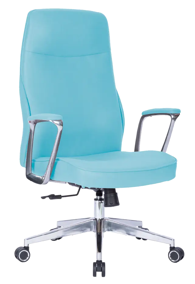 MEDI LUX, kancelářské křeslo, silikonová kůže MEDI SL tyrkysová