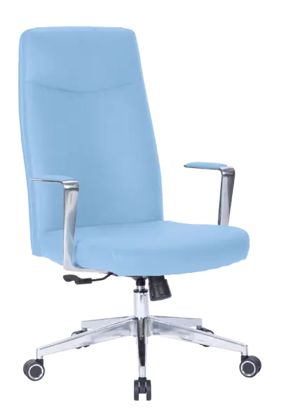 MEDI PURE, kancelářské křeslo, silikonová kůže MEDI SL světle modrá