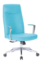 MEDI PURE, kancelářské křeslo, silikonová kůže MEDI SL světle tyrkysová