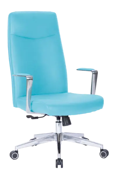 MEDI PURE, kancelářské křeslo, silikonová kůže MEDI SL světle tyrkysová