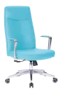 MEDI PURE, kancelářské křeslo, silikonová kůže MEDI SL světle tyrkysová