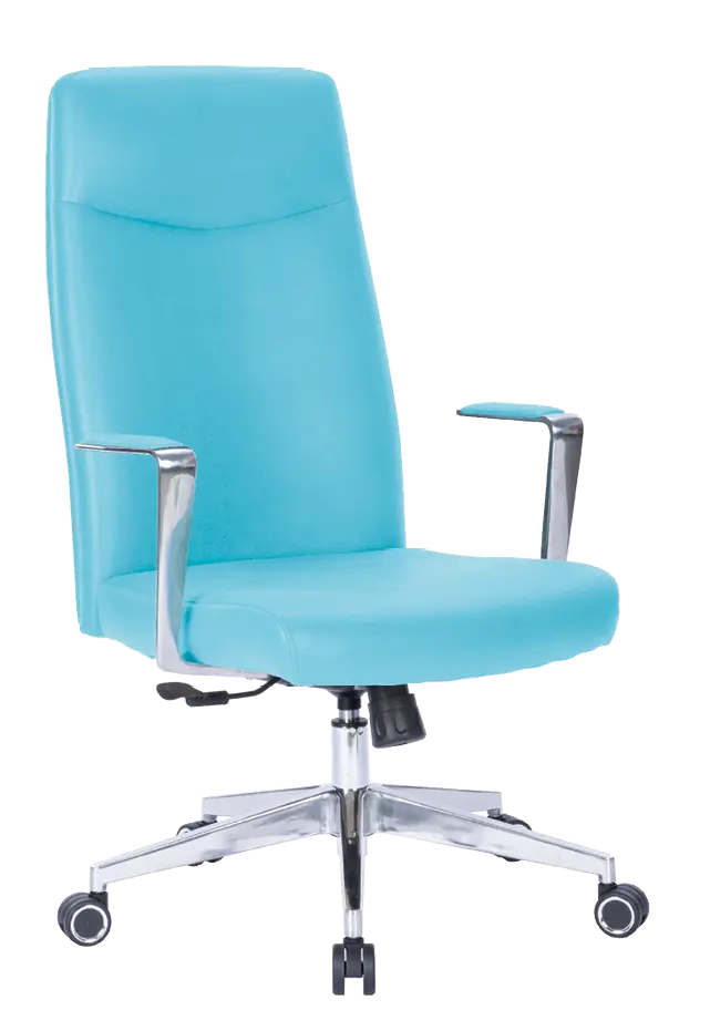 MEDI PURE, kancelářské křeslo, silikonová kůže MEDI SL světle tyrkysová