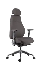 PRESTIGE, židle kancelářská, látka šedá