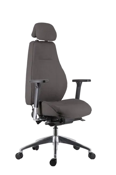 PRESTIGE, židle kancelářská, látka šedá