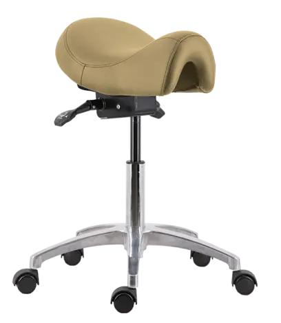 SADDLE 01, pracovní židle sedlová, ekokůže béžová