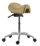 SADDLE 01, pracovní židle sedlová, ekokůže béžová