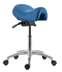 SADDLE 01, pracovní židle sedlová, ekokůže modrá