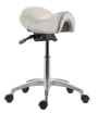 SADDLE 01, pracovní židle sedlová, ekokůže krémová