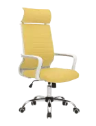 VISTA - W, židle kancelářská, kostra bílá, PU vanilková
