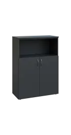 BN 3 - 8DN kancelářská skříň, 2-dveřová/nika, 1100x800x400, antracit