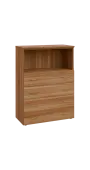 BN 3 - 84ZN kancelářská skříň, 4-zásuvková/nika, 1100x800x400, ořech světlý