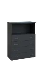 BN 3 - 84ZN kancelářská skříň, 4-zásuvková/nika, 1100x800x400, antracit