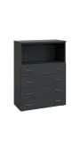 BN 3 - 84ZN kancelářská skříň, 4-zásuvková/nika, 1100x800x400, antracit