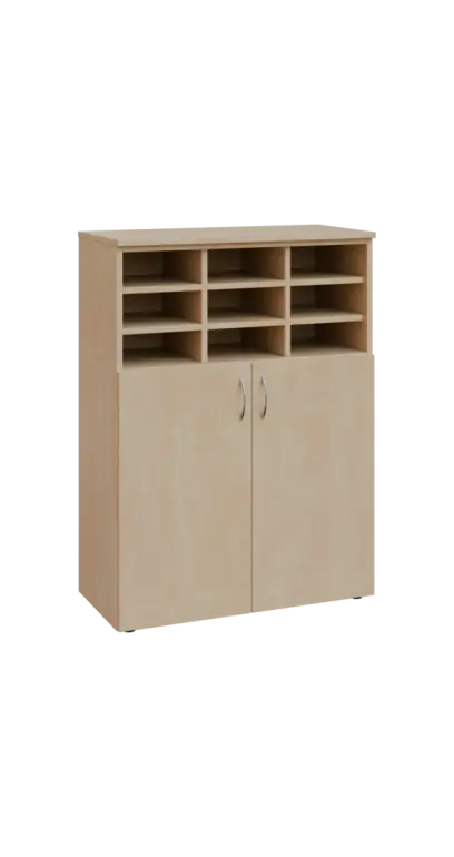 BRG - 3 kancelářská skříň, 2-dveřová/registrační vložka, 1100x800x400, bříza irská