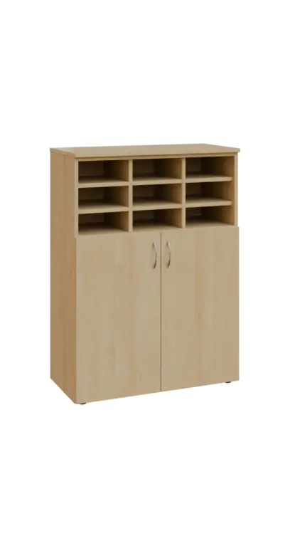 BRG - 3 kancelářská skříň, 2-dveřová/registrační vložka, 1100x800x400, javor horský