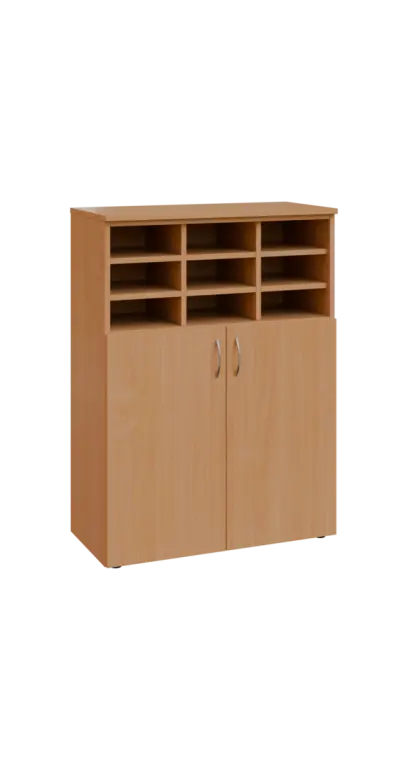 BRG - 3 kancelářská skříň, 2-dveřová/registrační vložka, 1100x800x400, buk royal