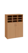 BRG - 3 kancelářská skříň, 2-dveřová/registrační vložka, 1100x800x400, buk royal