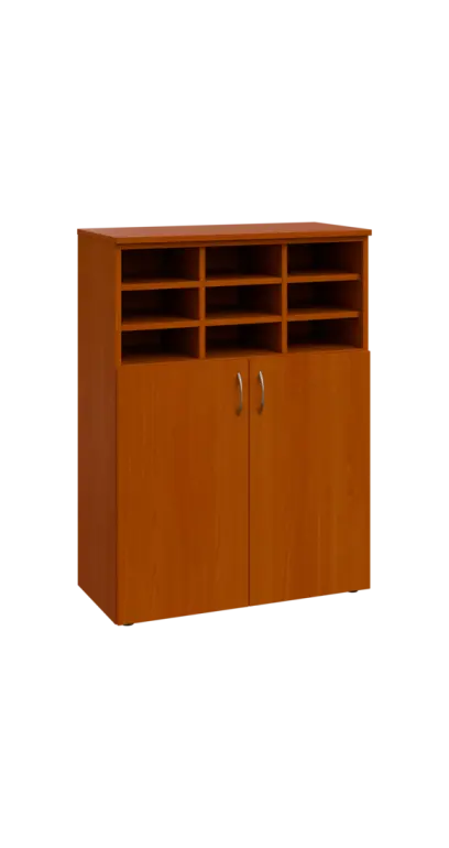 BRG - 3 kancelářská skříň, 2-dveřová/registrační vložka, 1100x800x400, třešeň šumavská