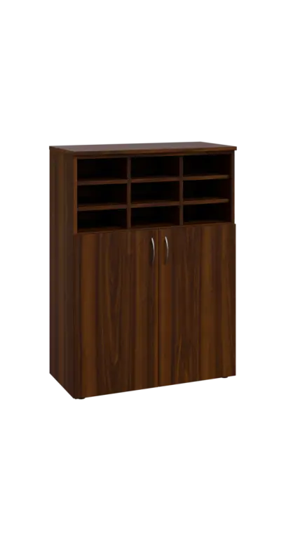 BRG - 3 kancelářská skříň, 2-dveřová/registrační vložka, 1100x800x400, ořech královský
