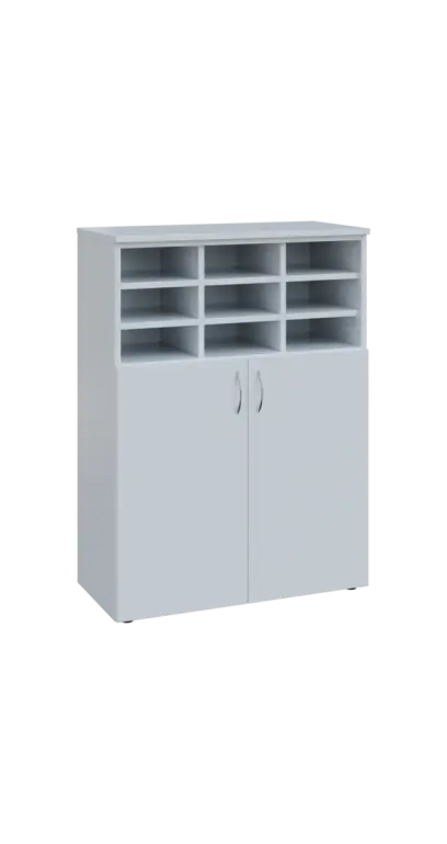 BRG - 3 kancelářská skříň, 2-dveřová/registrační vložka, 1100x800x400, bílá