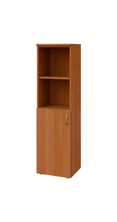 BN 4 - 4DN2 kancelářská skříň, 1-dveřová/nika, levá, 1450x400x400, olše jantar