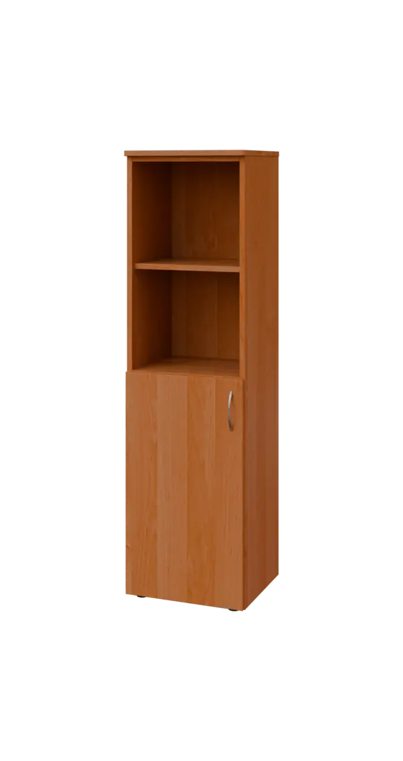 BN 4 - 4DN2 kancelářská skříň, 1-dveřová/nika, levá, 1450x400x400, olše jantar