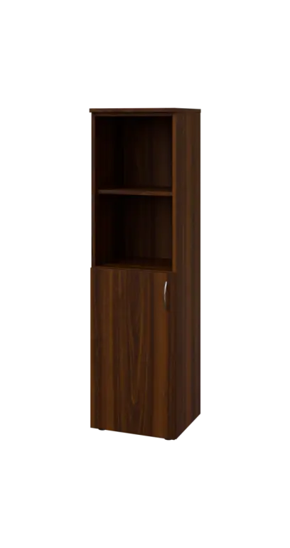 BN 4 - 4DN2 kancelářská skříň, 1-dveřová/nika, levá, 1450x400x400, ořech královský