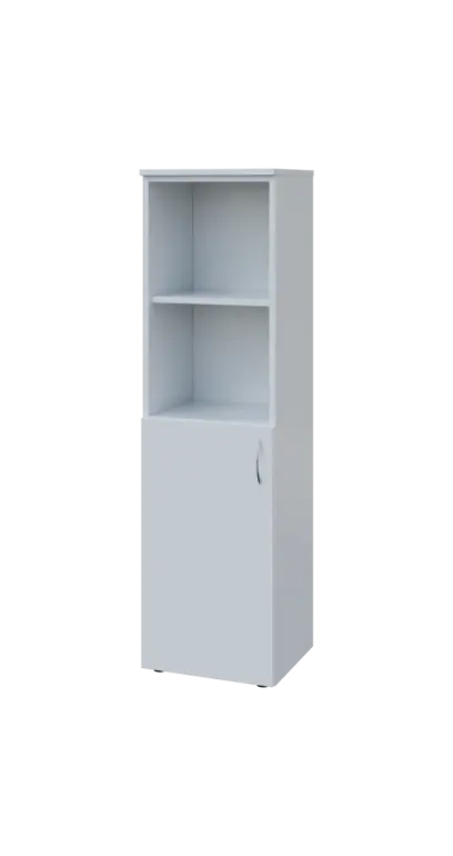 BN 4 - 4DN2 kancelářská skříň, 1-dveřová/nika, levá, 1450x400x400, bílá