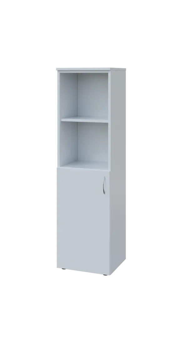 BN 4 - 4DN2 kancelářská skříň, 1-dveřová/nika, levá, 1450x400x400, bílá