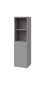 BN 4 - 4DN2 kancelářská skříň, 1-dveřová/nika, levá, 1450x400x400, šedá
