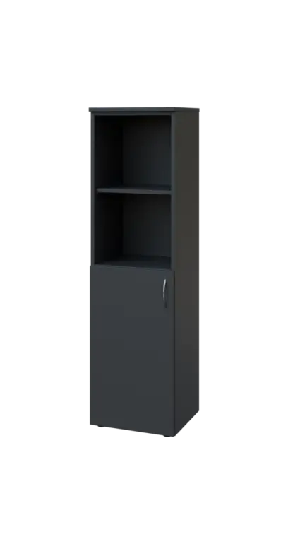 BN 4 - 4DN2 kancelářská skříň, 1-dveřová/nika, levá, 1450x400x400, antracit