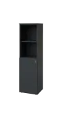 BN 4 - 4DN2 kancelářská skříň, 1-dveřová/nika, levá, 1450x400x400, antracit