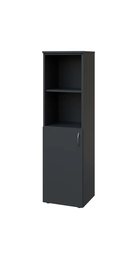 BN 4 - 4DN2 kancelářská skříň, 1-dveřová/nika, levá, 1450x400x400, antracit