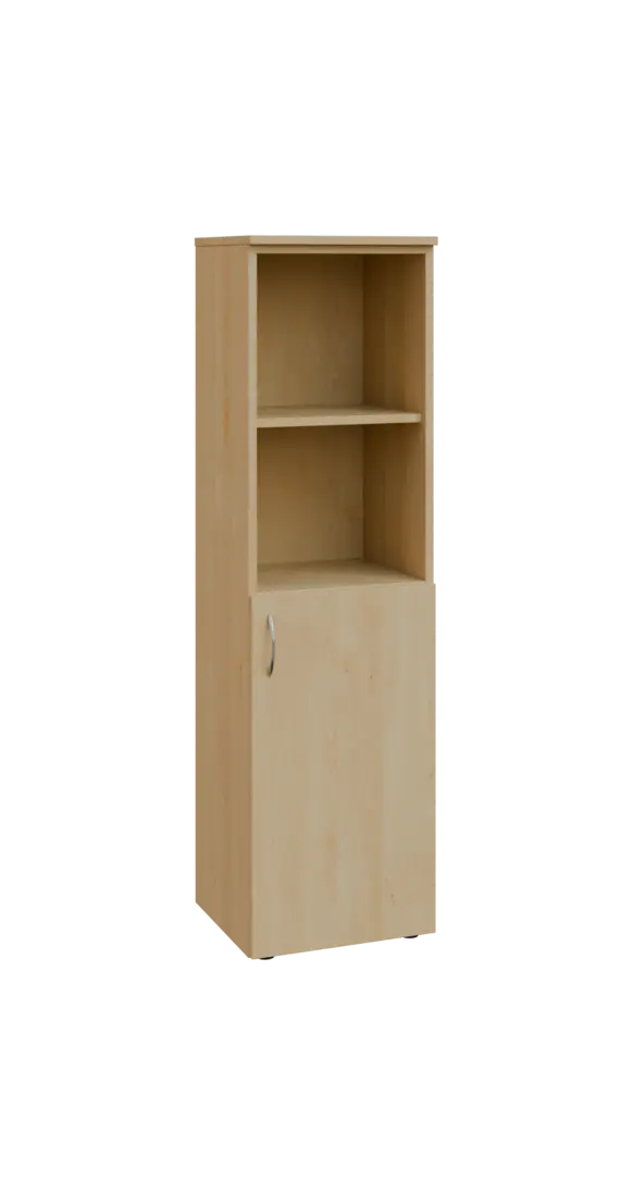 BN 4 - 4DN2 kancelářská skříň, 1-dveřová/nika, pravá, 1450x400x400, javor horský