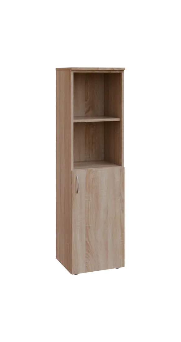 BN 4 - 4DN2 kancelářská skříň, 1-dveřová/nika, pravá, 1450x400x400, dub bardolino