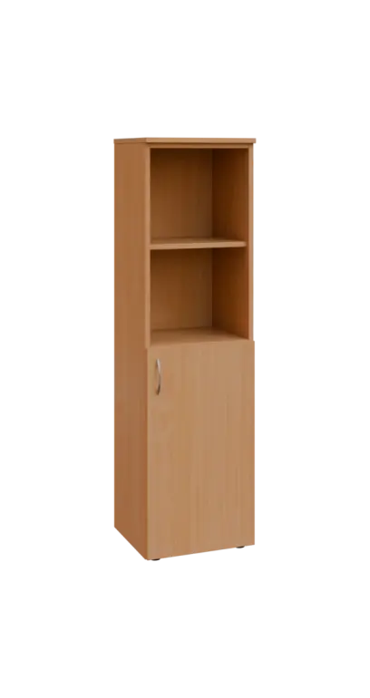 BN 4 - 4DN2 kancelářská skříň, 1-dveřová/nika, pravá, 1450x400x400, buk royal